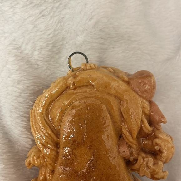 Vintage handmade girl in ruffle dress 👗 holding a straw hat - Picture 8 of 9